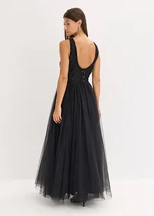 Robe longue en tulle fin avec sequins brodés, bonprix Robe longue en tulle fin avec sequins brodés, bonprix