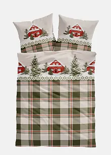 Bettwäsche mit Häusern und Karos, bonprix Bettwäsche mit Häusern und Karos, bonprix