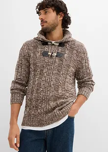 Pull à capuche en grosse maille de coton mélangé, bonprix Pull à capuche en grosse maille de coton mélangé, bonprix