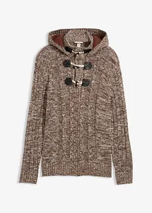 Pull à capuche en grosse maille de coton mélangé, bonprix Pull à capuche en grosse maille de coton mélangé, bonprix