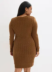 Strickkleid mit Zopfmuster, bonprix Strickkleid mit Zopfmuster, bonprix