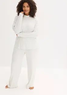 Weit geschnittener Loungewear Hausanzug aus weicher Rippe, bonprix Weit geschnittener Loungewear Hausanzug aus weicher Rippe, bonprix