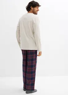 Pyjama mit Flanellhose aus weicher Baumwolle und Geschenktasche, bonprix Pyjama mit Flanellhose aus weicher Baumwolle und Geschenktasche, bonprix