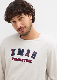 Pyjama mit Flanellhose aus weicher Baumwolle und Geschenktasche, bonprix Pyjama mit Flanellhose aus weicher Baumwolle und Geschenktasche, bonprix