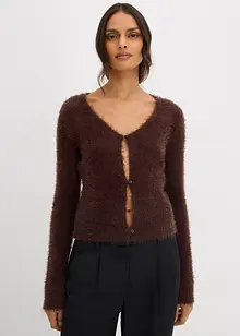 Gilet en fine maille poilue, bonprix Gilet en fine maille poilue, bonprix
