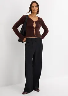 Gilet en fine maille poilue, bonprix Gilet en fine maille poilue, bonprix