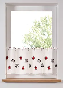 Scheibengardine mit weihnachtlicher Stickerei, bonprix Scheibengardine mit weihnachtlicher Stickerei, bonprix