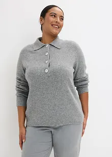 Pull polo avec laine, bonprix Pull polo avec laine, bonprix