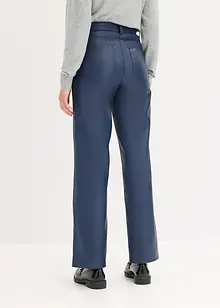 Pantalon large enduit avec passepoil, bonprix Pantalon large enduit avec passepoil, bonprix