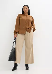 Blouse en satin avec galons en dentelle, bonprix Blouse en satin avec galons en dentelle, bonprix