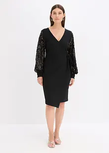 Midikleid mit Paillettenstickerei an den Ärmel, bonprix Midikleid mit Paillettenstickerei an den Ärmel, bonprix