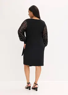 Midikleid mit Paillettenstickerei an den Ärmel, bonprix Midikleid mit Paillettenstickerei an den Ärmel, bonprix