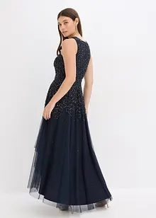 Vokuhila-Kleid mit Pailettenstickerei, bonprix Vokuhila-Kleid mit Pailettenstickerei, bonprix