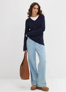 Feinstrickpullover aus reiner Bio Baumwolle, bonprix Feinstrickpullover aus reiner Bio Baumwolle, bonprix