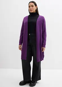 Gilet long en maille, bord roulotté, bonprix Gilet long en maille, bord roulotté, bonprix