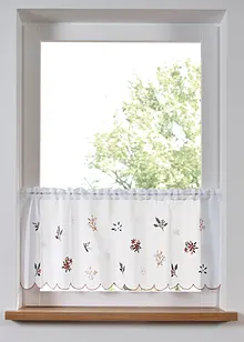 Scheibengardine mit winterlicher Stickerei, bonprix Scheibengardine mit winterlicher Stickerei, bonprix