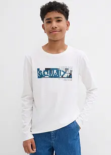 Langarmshirt aus reiner Bio-Baumwolle (2er Pack), bonprix Langarmshirt aus reiner Bio-Baumwolle (2er Pack), bonprix