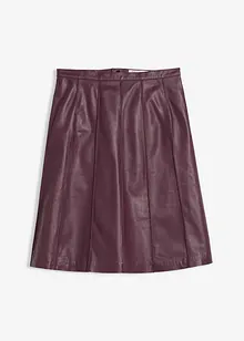 Jupe évasée en cuir d’agneau nappa, bonprix Jupe évasée en cuir d’agneau nappa, bonprix