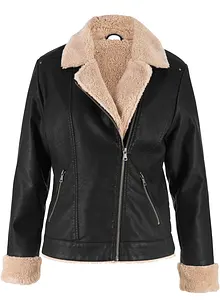 Lederimitat-Jacke, gefüttert, bonprix Lederimitat-Jacke, gefüttert, bonprix