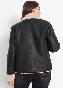 Lederimitat-Jacke, gefüttert, bonprix Lederimitat-Jacke, gefüttert, bonprix