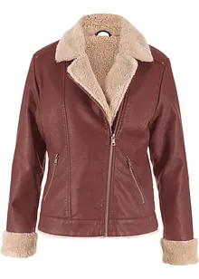Lederimitat-Jacke, gefüttert, bonprix Lederimitat-Jacke, gefüttert, bonprix