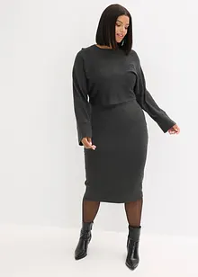 Gestricktes Kleiderset (2-tlg. Set), bonprix Gestricktes Kleiderset (2-tlg. Set), bonprix