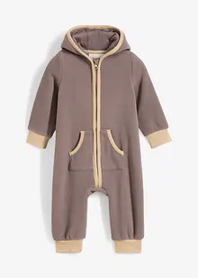 Fleeve-Overall mit Kapuze und Bärchen-Applikation, bonprix Fleeve-Overall mit Kapuze und Bärchen-Applikation, bonprix