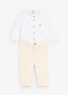 Body-Hemd und Chinohose aus reiner Baumwolle (2-tlg.Set), bonprix Body-Hemd und Chinohose aus reiner Baumwolle (2-tlg.Set), bonprix