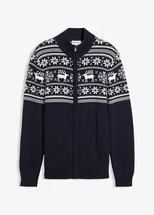 Norweger Strickjacke aus reiner Baumwolle, bonprix Norweger Strickjacke aus reiner Baumwolle, bonprix