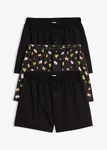 Lockere Boxershorts aus reiner Baumwolle (3er Pack), bonprix Lockere Boxershorts aus reiner Baumwolle (3er Pack), bonprix