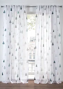 Gardine mit Tannenbaum Druck (1er Pack), bonprix Gardine mit Tannenbaum Druck (1er Pack), bonprix