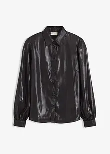 Hemdbluse aus glänzendem Satin, bonprix Hemdbluse aus glänzendem Satin, bonprix