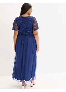 Robe longue en tulle fin avec sequins brodés, bonprix Robe longue en tulle fin avec sequins brodés, bonprix