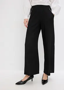 Pantalon en jersey texturé avec application de perles, bonprix Pantalon en jersey texturé avec application de perles, bonprix