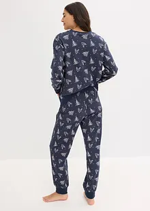 Pyjama aus reiner Baumwolle mit Glitzerdruck, bonprix Pyjama aus reiner Baumwolle mit Glitzerdruck, bonprix