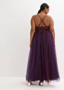 Robe longue en tulle délicat avec dentelle, bonprix Robe longue en tulle délicat avec dentelle, bonprix