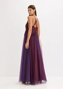 Robe longue en tulle délicat avec dentelle, bonprix Robe longue en tulle délicat avec dentelle, bonprix