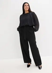 Jumpsuit mit Chiffon und Glitzer, bonprix Jumpsuit mit Chiffon und Glitzer, bonprix
