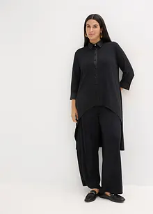 Chemisier en jersey à empiècements en satin, bonprix Chemisier en jersey à empiècements en satin, bonprix