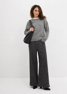 Boxy-Pullover mit geflochtenen Ärmeln, bonprix Boxy-Pullover mit geflochtenen Ärmeln, bonprix