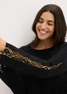 Pyjama mit zarter Glitzerspitze, bonprix Pyjama mit zarter Glitzerspitze, bonprix