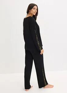 Pyjama mit zarter Glitzerspitze, bonprix Pyjama mit zarter Glitzerspitze, bonprix