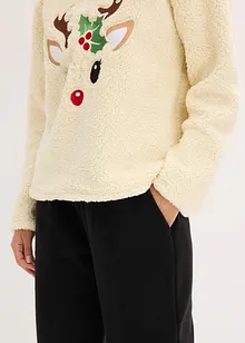Loungewear Teddy Hausanzug mit Fleecehose, bonprix Loungewear Teddy Hausanzug mit Fleecehose, bonprix