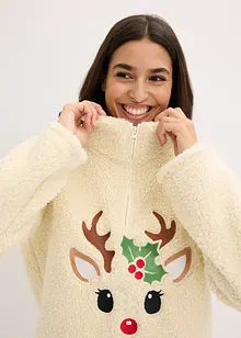 Loungewear Teddy Hausanzug mit Fleecehose, bonprix Loungewear Teddy Hausanzug mit Fleecehose, bonprix