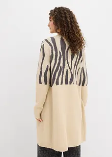 Strickmantel mit Zebra Druck, bonprix Strickmantel mit Zebra Druck, bonprix