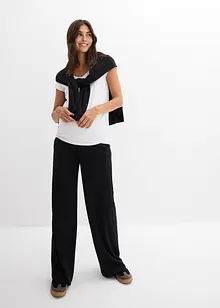 Umstandshose aus bequemen Punto di Roma, weites Bein, bonprix Umstandshose aus bequemen Punto di Roma, weites Bein, bonprix