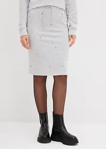 Jupe molletonnée à rivets, bonprix Jupe molletonnée à rivets, bonprix