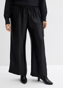 Pantalon palazzo satiné à taille élastiquée, bonprix Pantalon palazzo satiné à taille élastiquée, bonprix