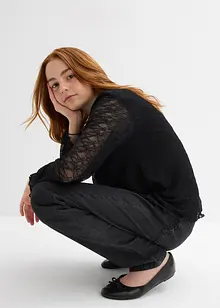 Langarmshirt aus Spitze, bonprix Langarmshirt aus Spitze, bonprix