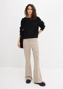Pantalon flare fluide en viscose mélangée, bonprix Pantalon flare fluide en viscose mélangée, bonprix
